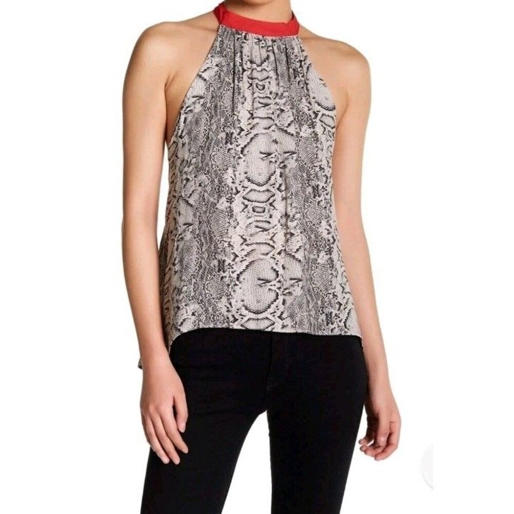 NWT Free People Medium Through The Night Snakeskin Printed Tank  High Neck